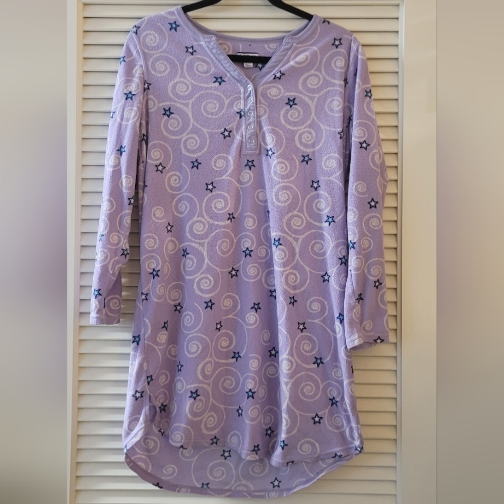 Croft & Barrow - Intimates Star & Swirls Long-Sleeve Nightgown